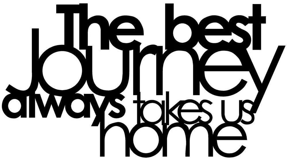 Διακοσμητικό Τοίχου The Best Lourney Always 891TNL1364 70x40cm Black Wallity Μέταλλο