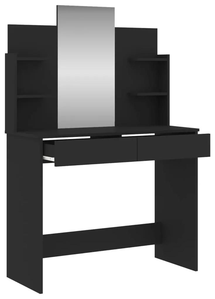 Μπουντουάρ με Καθρέφτη Μαύρο 96 x 39 x 142 εκ. - Μαύρο