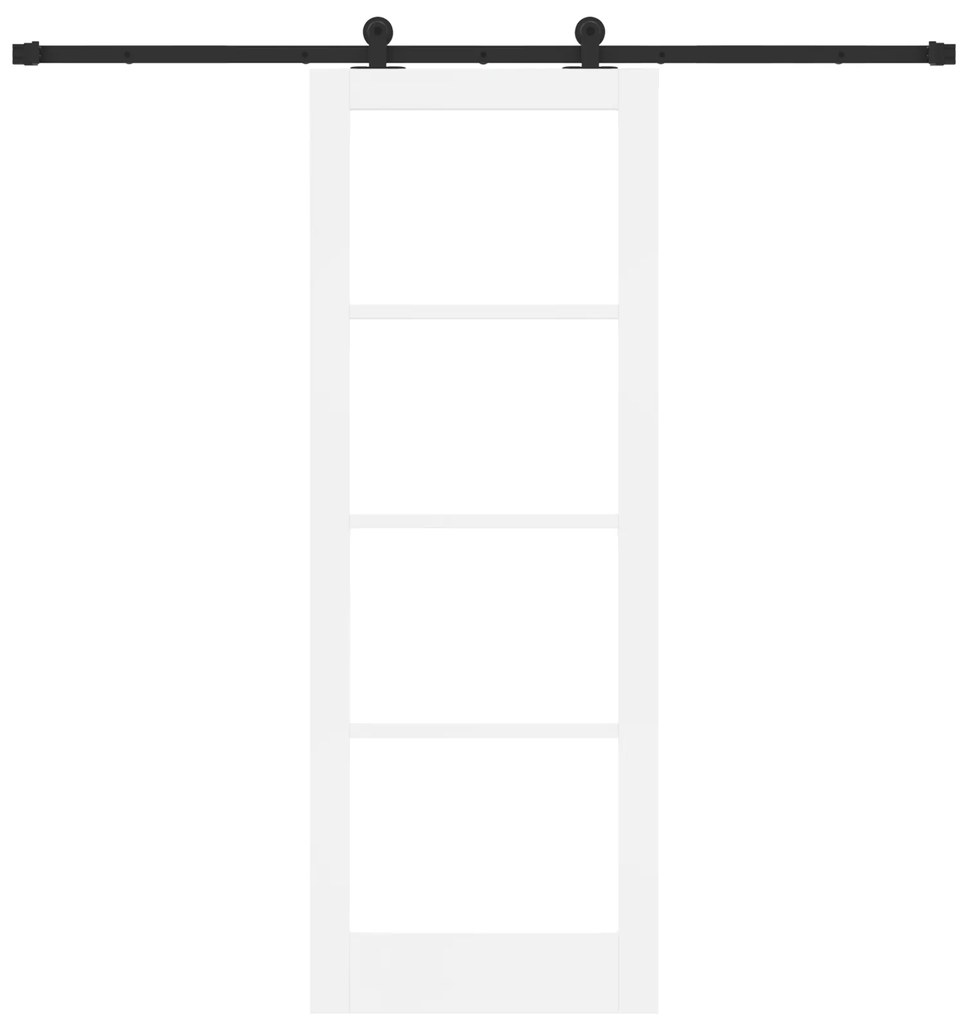 vidaXL Συρόμενη Πόρτα με Σετ Hardware "ORKDAL" Λευκή 78x211 εκ.