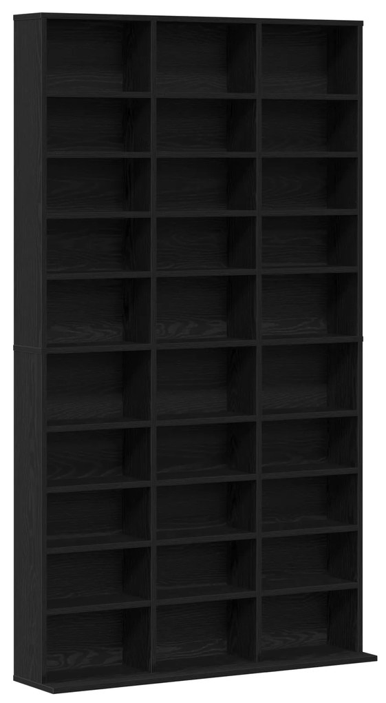 vidaXL Ντουλάπι CD Μαύρο Δρυς 101x23x177,5 εκ από Συνθετικό Ξύλο