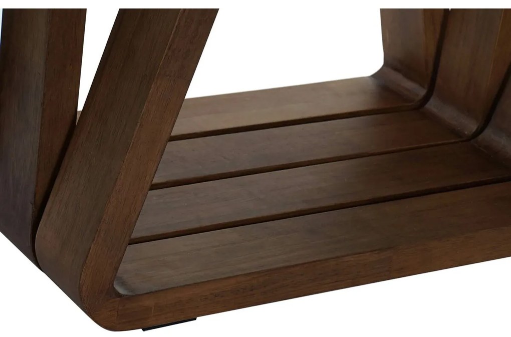 Τραπεζάκι Καφέ DKD Home Decor Κρυστάλλινο Kαρυδιά Αλουμίνιο 130 x 70 x 42 cm