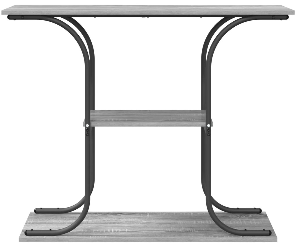 vidaXL Τραπέζι κονσόλας με ράφι Γκρι sonoma 101 x 35 x 80.5 εκ
