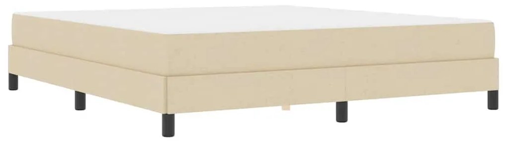 vidaXL Κρεβάτι με ελατήρια με στρώμα Κρεμ 180 x 200 cm ύφασμα