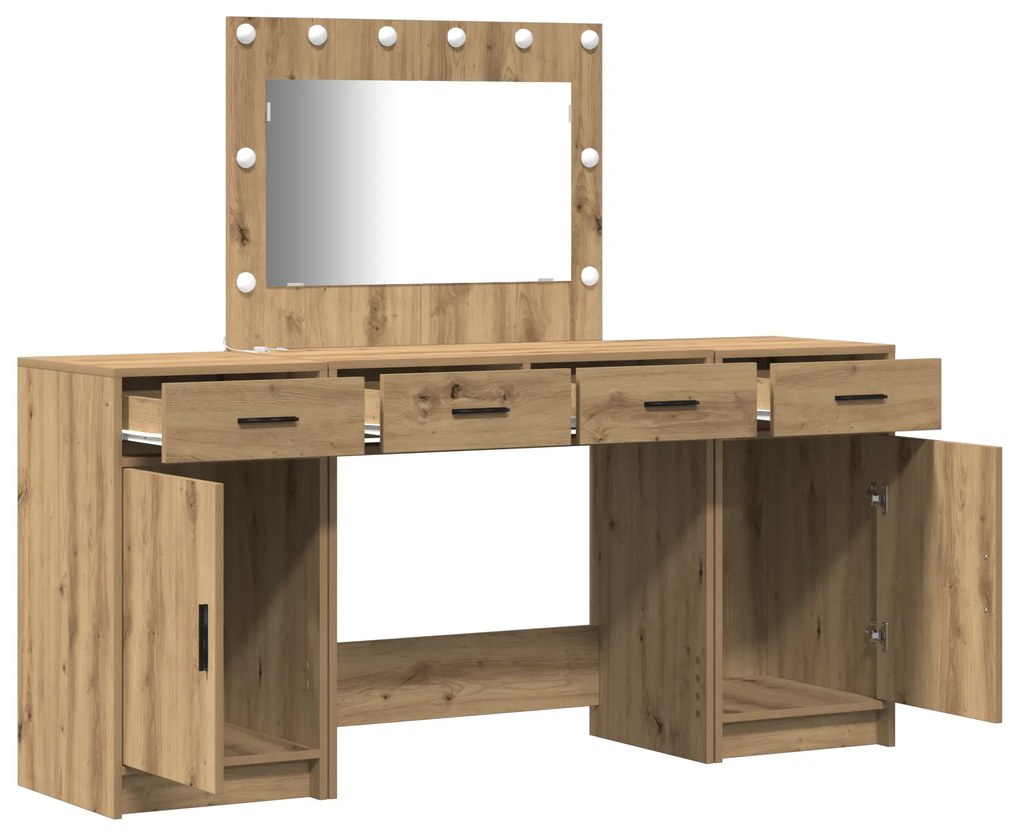 vidaXL Τραπέζι περιποίησης με συρτάρι 3 pcs Καφέ 40 x 41 x 75 εκ