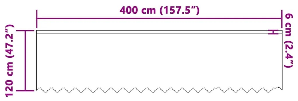 vidaXL Κουρτίνες με κουρτίνες Λευκό 400 x 120 cm Πολυεστέρας