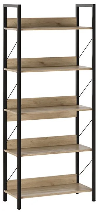 Βιβλιοθήκη Connect Megapap χρώμα florida oak 73x35x172εκ.-GP009-0283,1