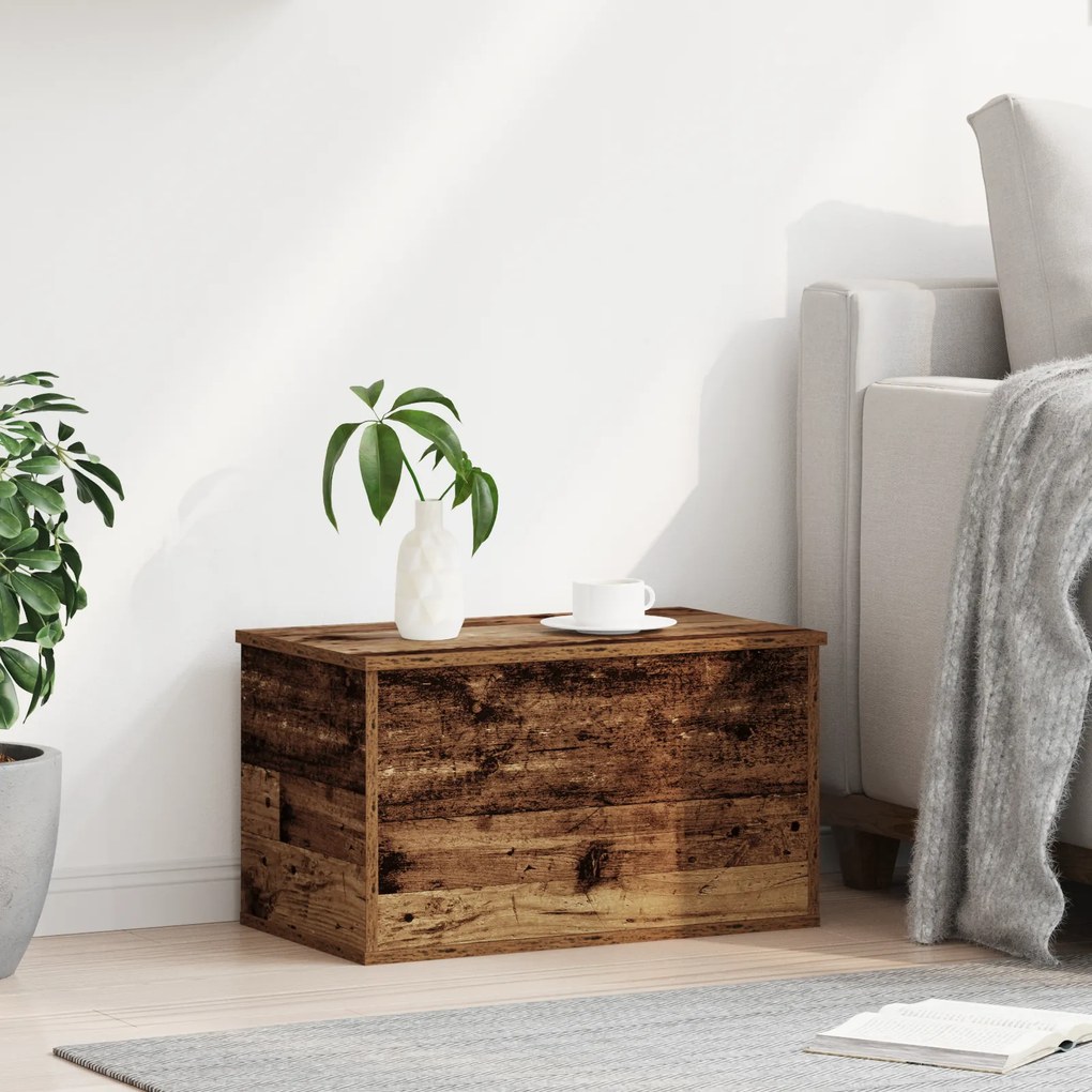 vidaXL Κουτί Αποθήκευσης από Παλιό Ξύλο 60x35x35 εκ.