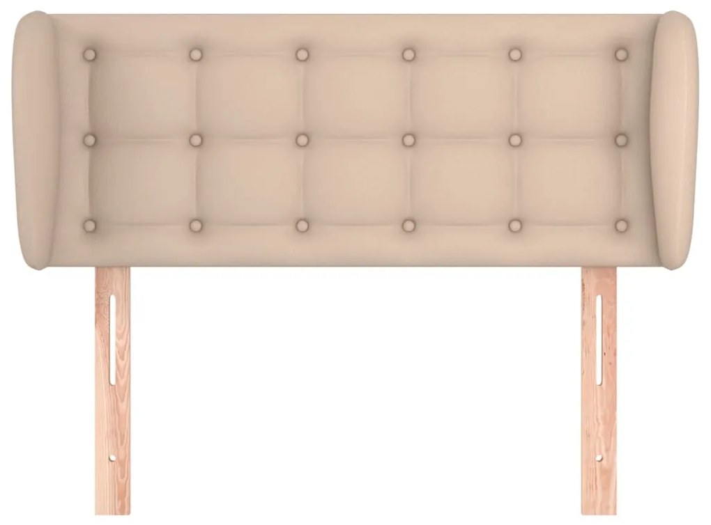 vidaXL Κεφαλάρι με Πτερύγια Καπουτσίνο 93x23x78/88 εκ. Συνθετικό Δέρμα