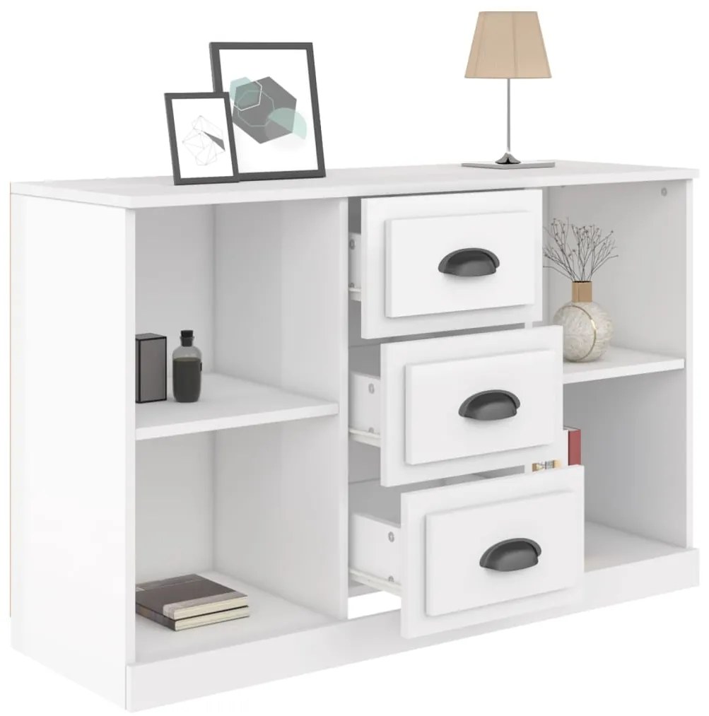 vidaXL Ντουλάπι Γυαλιστερό Λευκό 104,5x35,5x67,5εκ. Επεξεργασμένο Ξύλο