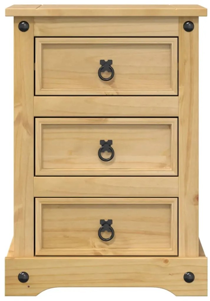 vidaXL Κομοδίνο Corona 45x35x64 εκ. από Μασίφ Ξύλο Πεύκου