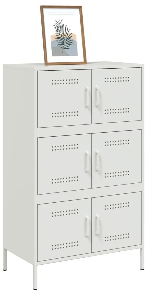 vidaXL Ντουλάπι Λευκό 68x39x113 εκ. από Ατσάλι