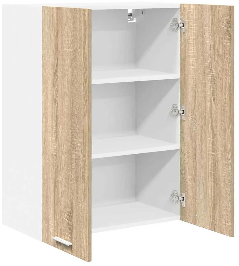 vidaXL Κρεμαστό ντουλάπι με πόρτα Riga Δρύς Sonoma 60 x 31 x 80 εκ.