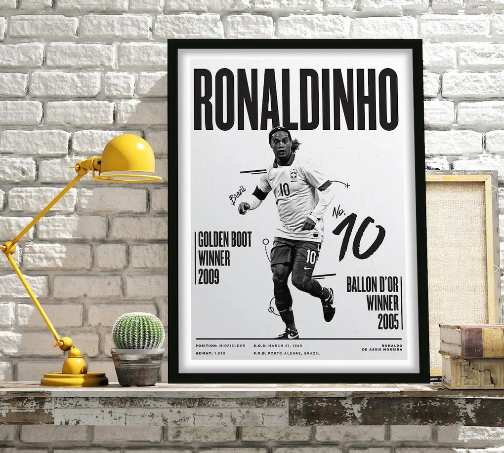 Πόστερ &amp; Κάδρο Ronaldinho SC013 30x40cm Εκτύπωση Πόστερ (χωρίς κάδρο)