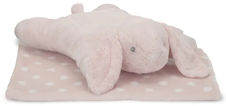 Σετ Δώρου Κουβερτούλα με Λούτρινο Μαξιλάρι Pink Bunny 10340202502 Lorelli