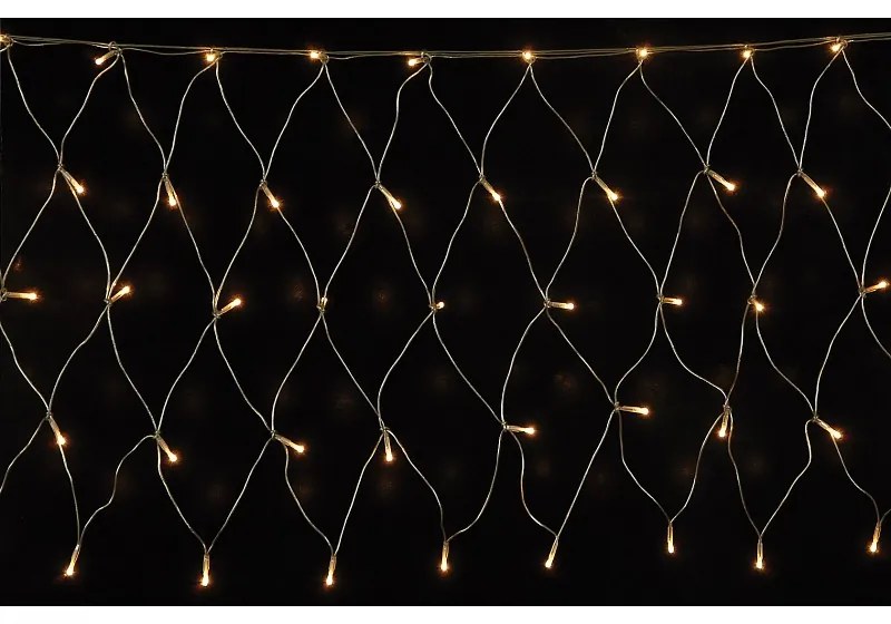 Lianos Δίχτυ 90 LED Θερμό Λευκό Με Πρόγραμμα Ip44 200x100cm Διάφανο Καλώδιο 80204