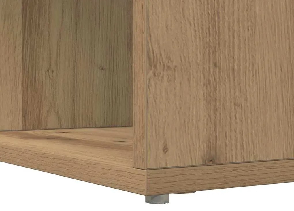 vidaXL Γωνιακό γραφείο με ράφι artisan δρυς 101.5 x 149.5 x 149.5 εκ.