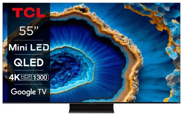 TCL C805 Smart Τηλεόραση 55'' με Google TV &amp; Game Master Pro 2.0 4K Mini-LED 144hz with QLED