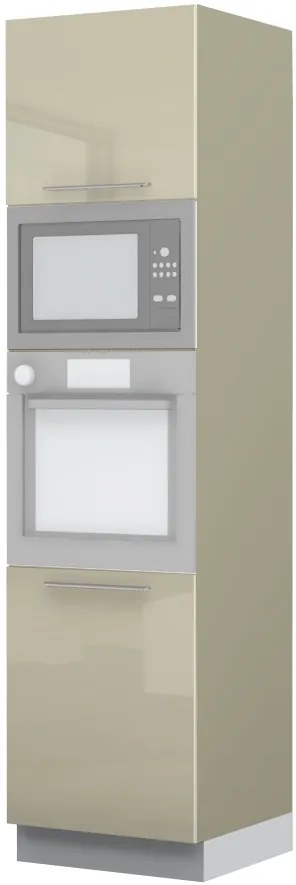 Επιδαπέδιο ντουλάπι φούρνου ψηλό Raval K23-60-RM-Δρυς - Λευκό γυαλιστερό