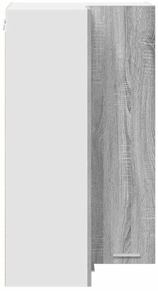 vidaXL Κρεμαστό ντουλάπι Γκρι Σομόνα και Λευκό 57 x 57 x 100 εκ.