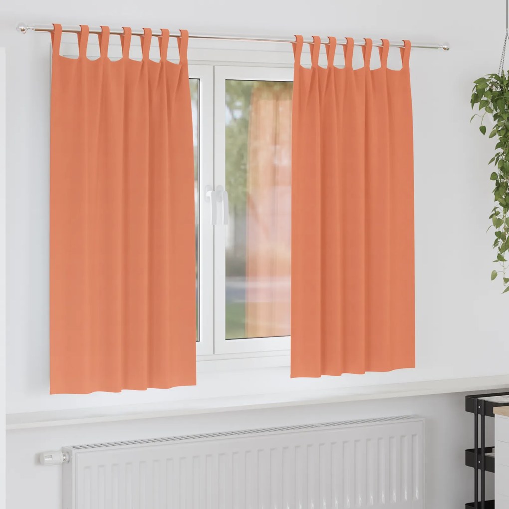 vidaXL Κουρτίνες συσκότισης 2 pcs Τερακότα 175 x 140 εκ. Πολυεστέρας
