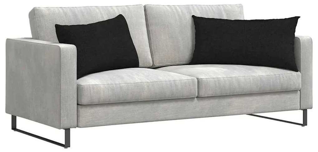 vidaXL Μαξιλάρι Καναπέ 2 pcs Μαύρο 80 x 40 cm ύφασμα