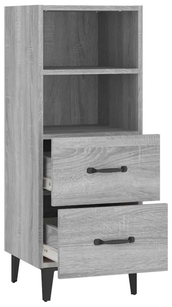 vidaXL Μπουφές Sonoma Γκρι 34,5 x 34 x 180 εκ. από Επεξεργασμένο Ξύλο