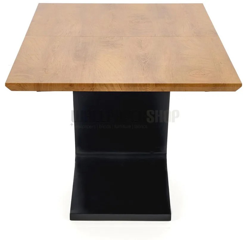 Gusto Ανοιγομένη Τραπεζαρία Μπεζ / Μαύρο 160-220x90x75