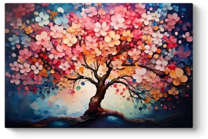 Πίνακας σε καμβά \&quot;Pink Tree\&quot; Megapap ψηφιακής εκτύπωσης 100x70x3εκ. - GP033-0187