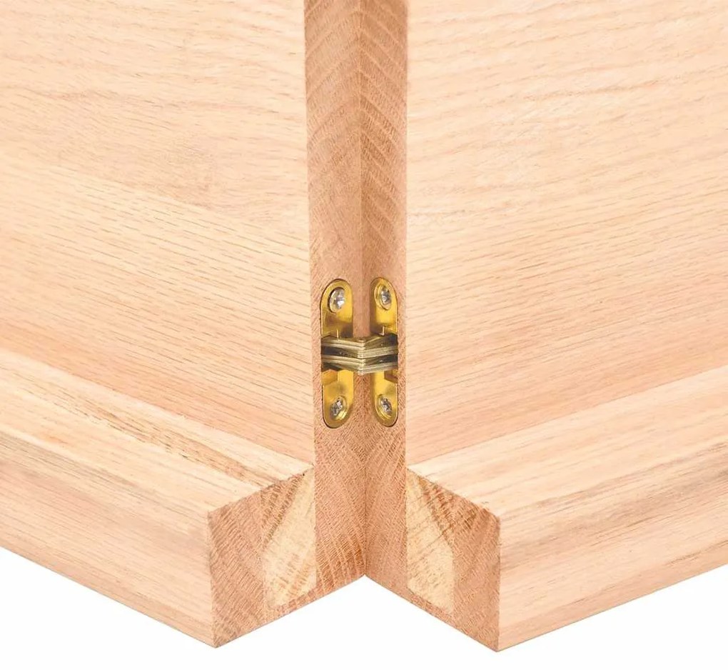 vidaXL Ράφι Τοίχου 200x60x(2-6) εκ. από Ακατέργαστο Μασίφ Ξύλο Δρυός