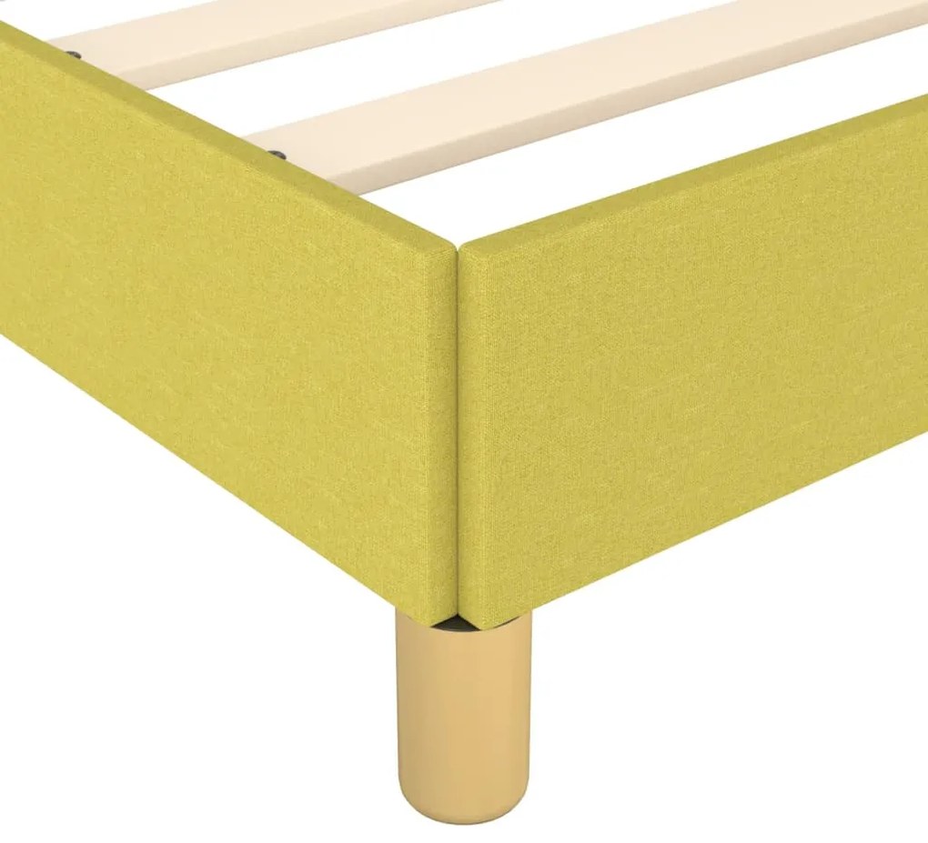 vidaXL Σκελετός Κρεβατιού Χωρίς Στρώμα Πράσινο 200x200 εκ. Υφασμάτινο