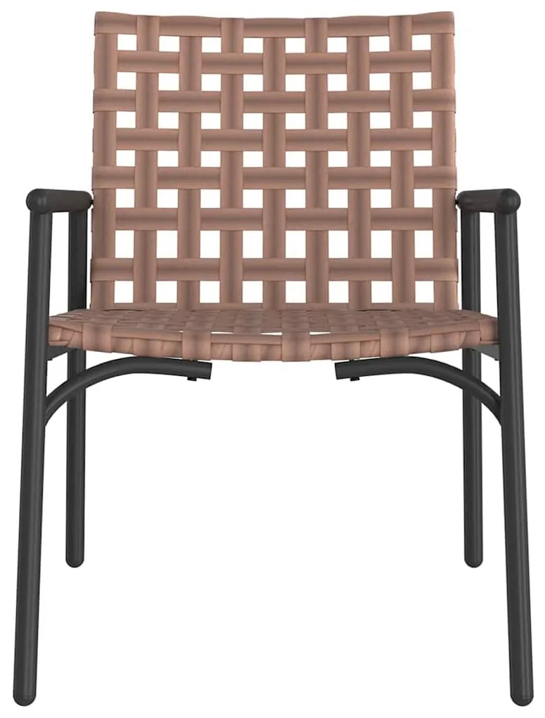 vidaXL Καρέκλα Κήπου 2 pcs Μαύρο 79 x 56 x 73.5 εκ. συνθετικό ρατάν