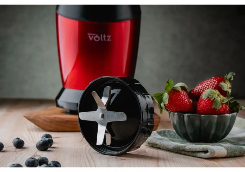 Nutri Blender Oliver Voltz OV51162DR, 1200 W, 2 φλιτζάνια, BPA Free, 1L/800 ml, θρυμματισμός πάγου, κόκκινο