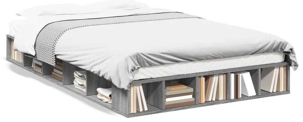 vidaXL Πλαίσιο Κρεβατιού Γκρι Sonoma 120x200 εκ. Επεξεργασμένο Ξύλο