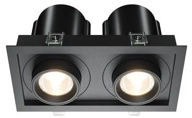 Χωνευτό Σποτ Φωτιστικό Οροφής LED 2x10W Μαύρο Αναδιπλούμενο Hidden DL095-02-2x10W3K-B Maytoni DL095-02-10W3K-B Μαύρο