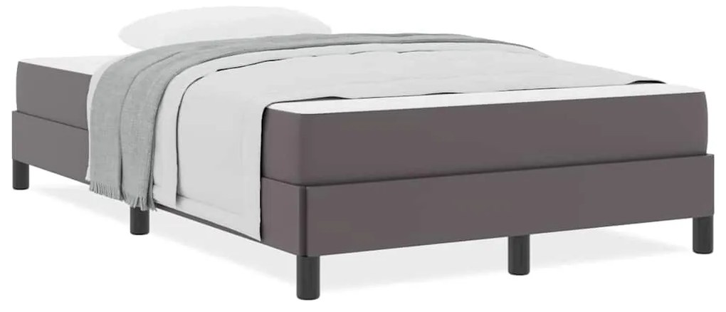 vidaXL Σκελετός Κρεβατιού με στρώμα Γκρι 120 x 190 cm ύφασμα