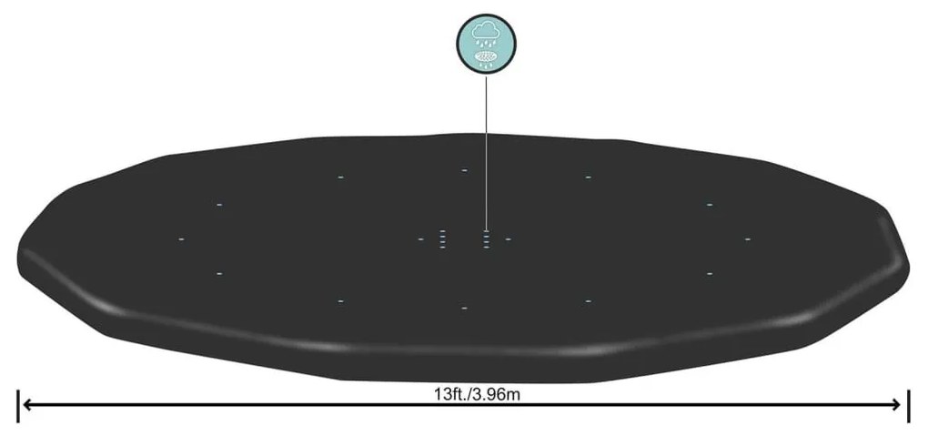 Bestway Κάλυμμα Πισίνας Flowclear 396 εκ. - Μαύρο
