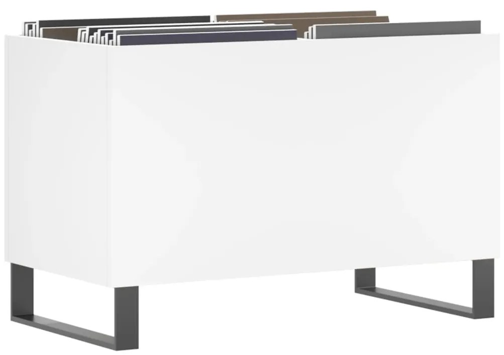 vidaXL Έπιπλο Δίσκων Λευκό 74,5 x 38 x 48 εκ. από Επεξεργασμένο Ξύλο