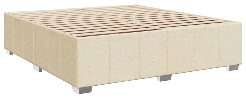 ΚΡΕΒΑΤΙ BOXSPRING ΜΕ ΣΤΡΩΜΑ ΚΡΕΜ 180X200 ΕΚ. ΥΦΑΣΜΑΤΙΝΟ 3294045