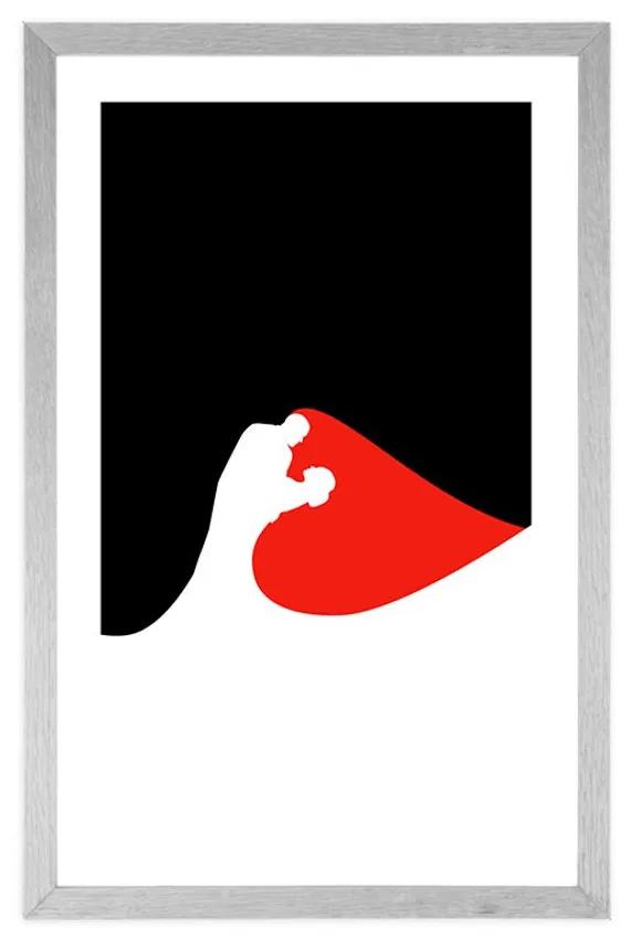 Αφίσα με πασπαρτού Ευτυχία δύο ανθρώπων - 60x90 black