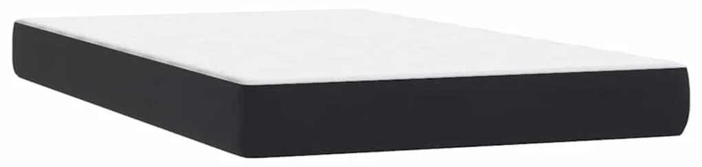 Κρεβάτι Boxspring με Στρώμα Μαύρο 1120x210 εκ. Βελούδινο - Μαύρο