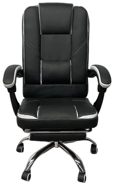 Καρέκλα Γραφείου OPTISEAT Μαύρο/Λευκό PVC/Μέταλλο 67x65x105-115cm - 14960025