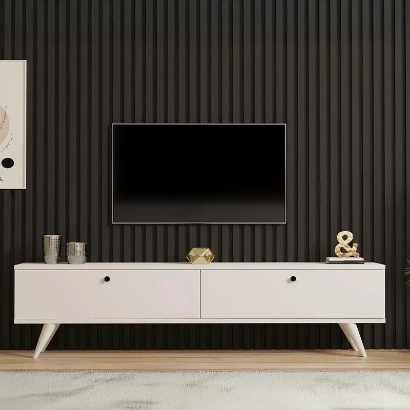 Έπιπλο τηλεόρασης Jate λευκό 160x25x40 εκ. 160x25x40 εκ.