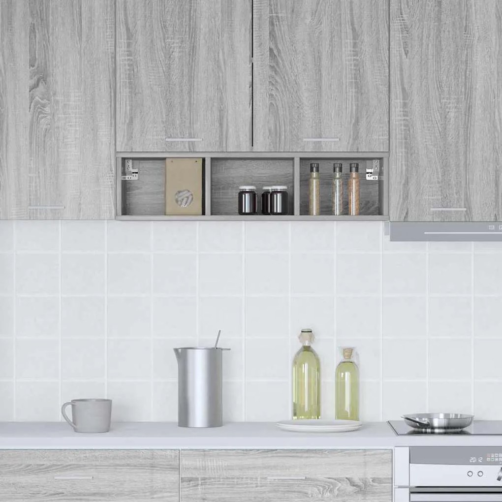 vidaXL Κρεμαστό ντουλάπι Γκρίζο Σονομα 20 x 29,5 x 80 εκ.