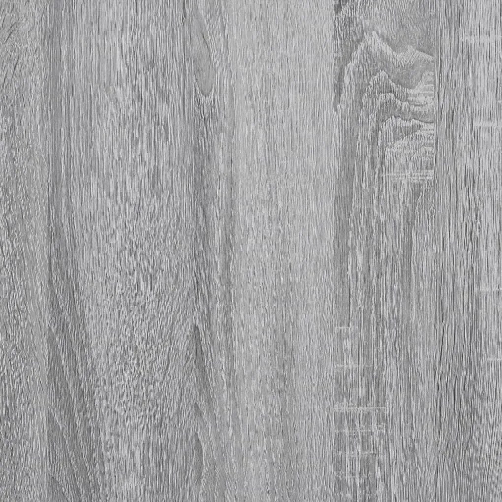 Πλαίσιο Κρεβατιού Γκρι Sonoma 180x200 εκ. Επεξ. Ξύλο &amp; Μέταλλο - Γκρι