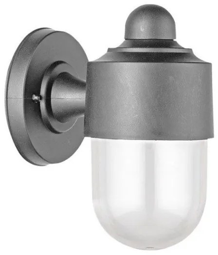 Απλίκα Φωτιστικό Τοίχου Ε27 IP44 Φ9,7 PC Lumen-9-926-Γκρι 9-926