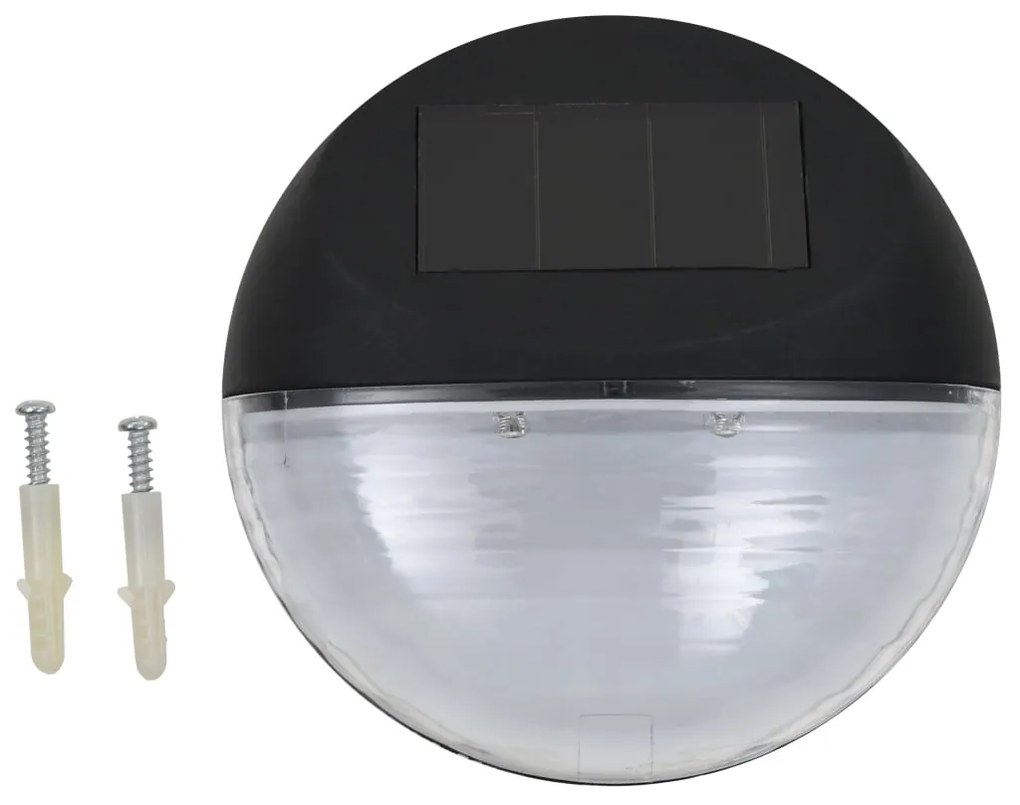 vidaXL Φωτιστικά Εξωτερικού Χώρου Επιτοίχια 24 τεμ LED Στρογγυλά Μαύρα