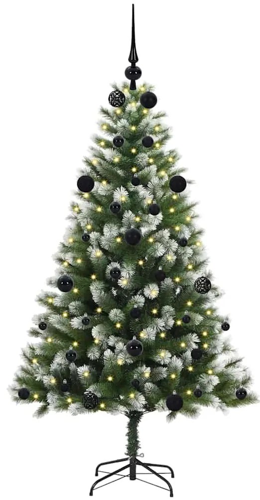 vidaXL Τεχνητό Δέντρο Χριστουγέννων με μέρη που αναδιπλώνονται και χιονάκι