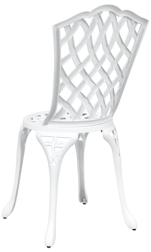 vidaXL Καρέκλα Κήπου 2 pcs Λευκό 55 x 56.5 x 91εκ Αλουμίνιο