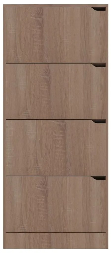 vidaXL Παπουτσοθήκη με 4 Πόρτες Sonoma Δρυς 59x24x136 εκ. Μοριοσανίδα