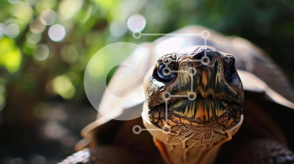 Σετ των 2 Intra Συλλεκτικό Ξύλινο Παζλ Plywood 4mm - Κοντινό πλάνο του προσώπου της χελώνας Σε Ξύλινο Κουτί - Διαστάσεις: 10x10 cm – 25 κομμάτια